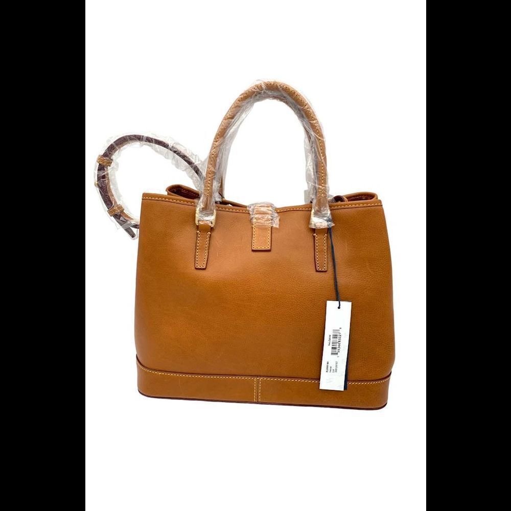 Dooney & Bourke Florentine Leather Perry Satchel Natural - Picture 2 of 4
